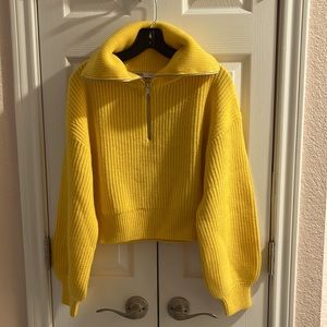 Zara Yellow Sweater NWOT Size Medium
